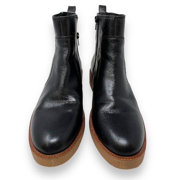 Lucky Brand Women Ressy Black Leather‎ Booties Shoes 8 Medium - Picture 2 of 10